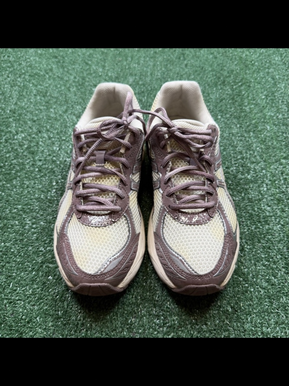 Asics GT 2160 Running Shoes Womens 7.5 Cream Rose Gold Pink Sneakers